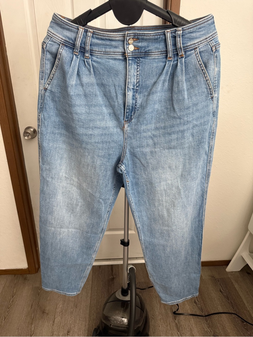 Pilcro Anthropologie Barrel Leg Jeans Women’s US 32 Light Wash High Rise Denim - Picture 2 of 14